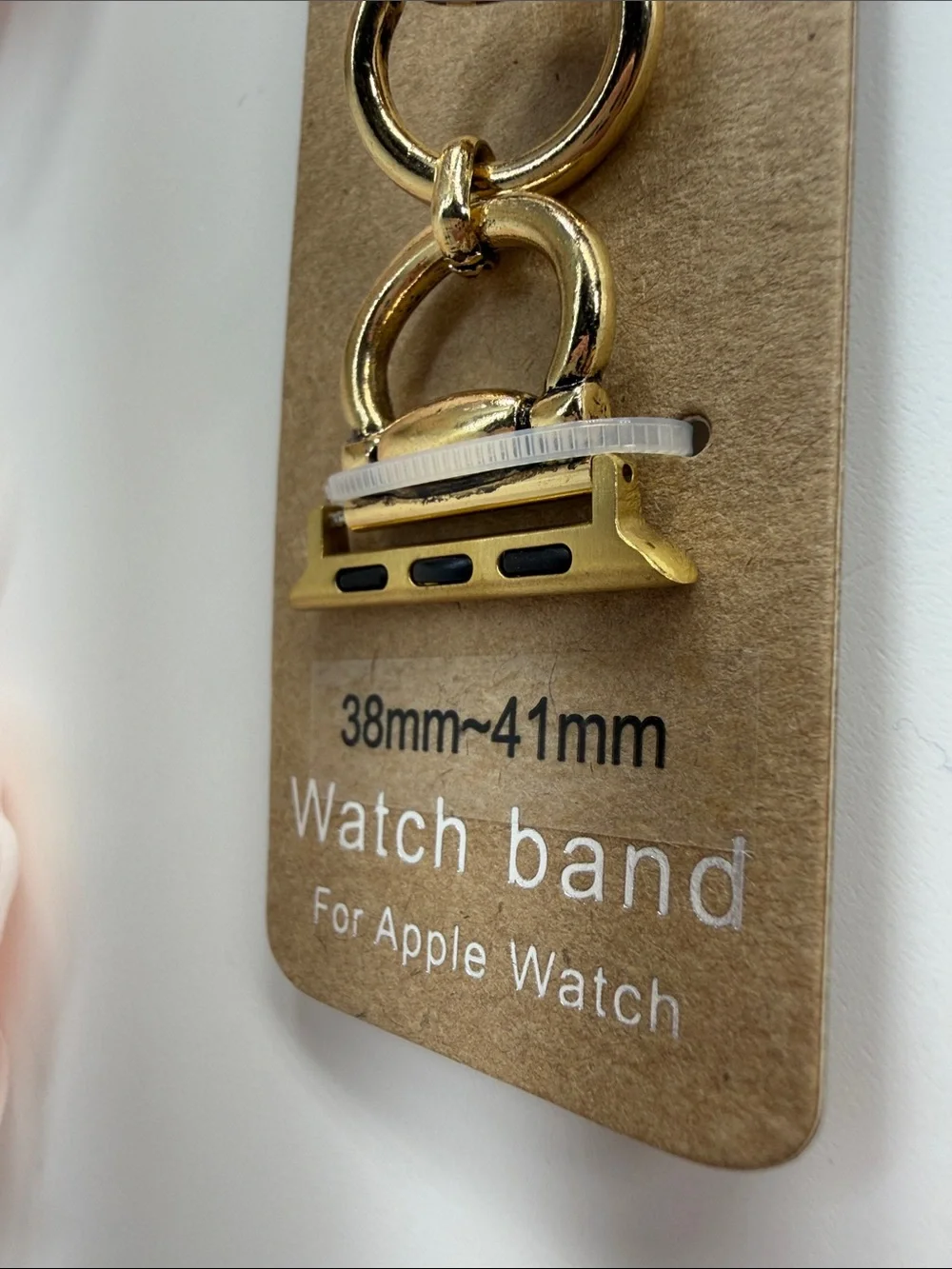 Gold Chain-Link Watch Band for Apple Watch (38mm–41mm)